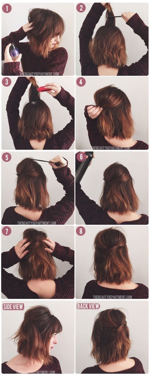 easy-half-up-half-down-hairstyles-for-short-hair-50_19 Easy half up half down hairstyles for short hair