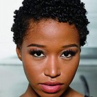Short curly natural black hairstyles