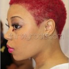 Short haircuts for black women with color