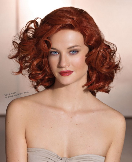 Red medium length hairstyles