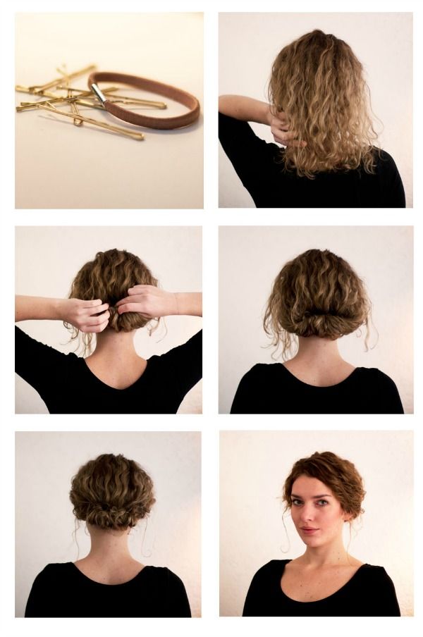 cute-easy-updos-for-short-curly-hair-29_4 Cute easy updos for short curly hair