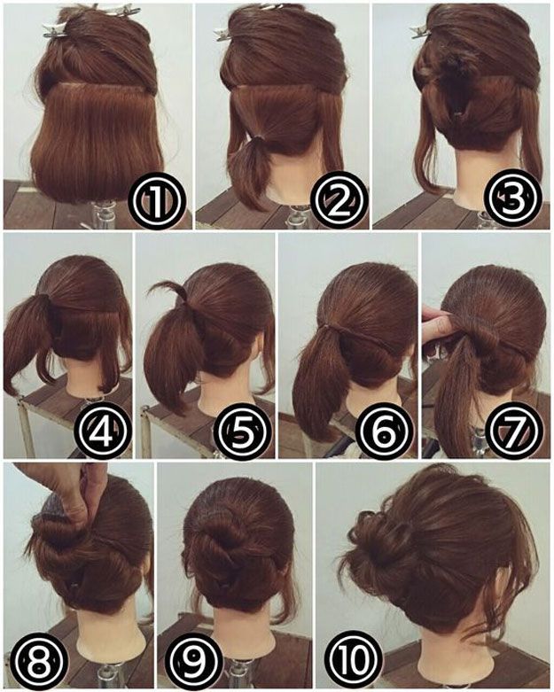 easy-at-home-updos-for-short-hair-80 Easy at home updos for short hair