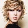 Hairstyle for short curly hair for women
