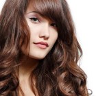Hairstyles for curly hair with bangs