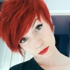 Pixie cut red hair