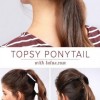 Hairstyles ponytails medium hair