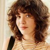 Short curly hair with bangs