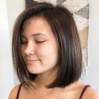 Short haircuts for people with round faces