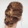 Twisted updo short hair