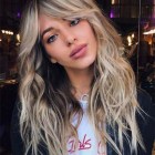Women’s long hairstyles with fringe